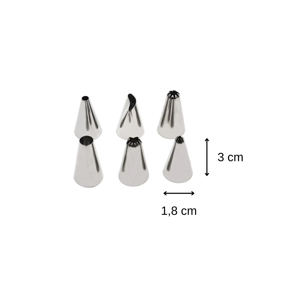 Lot de 20 poches à douilles 6 douilles inox et 3 douilles plastique Sm