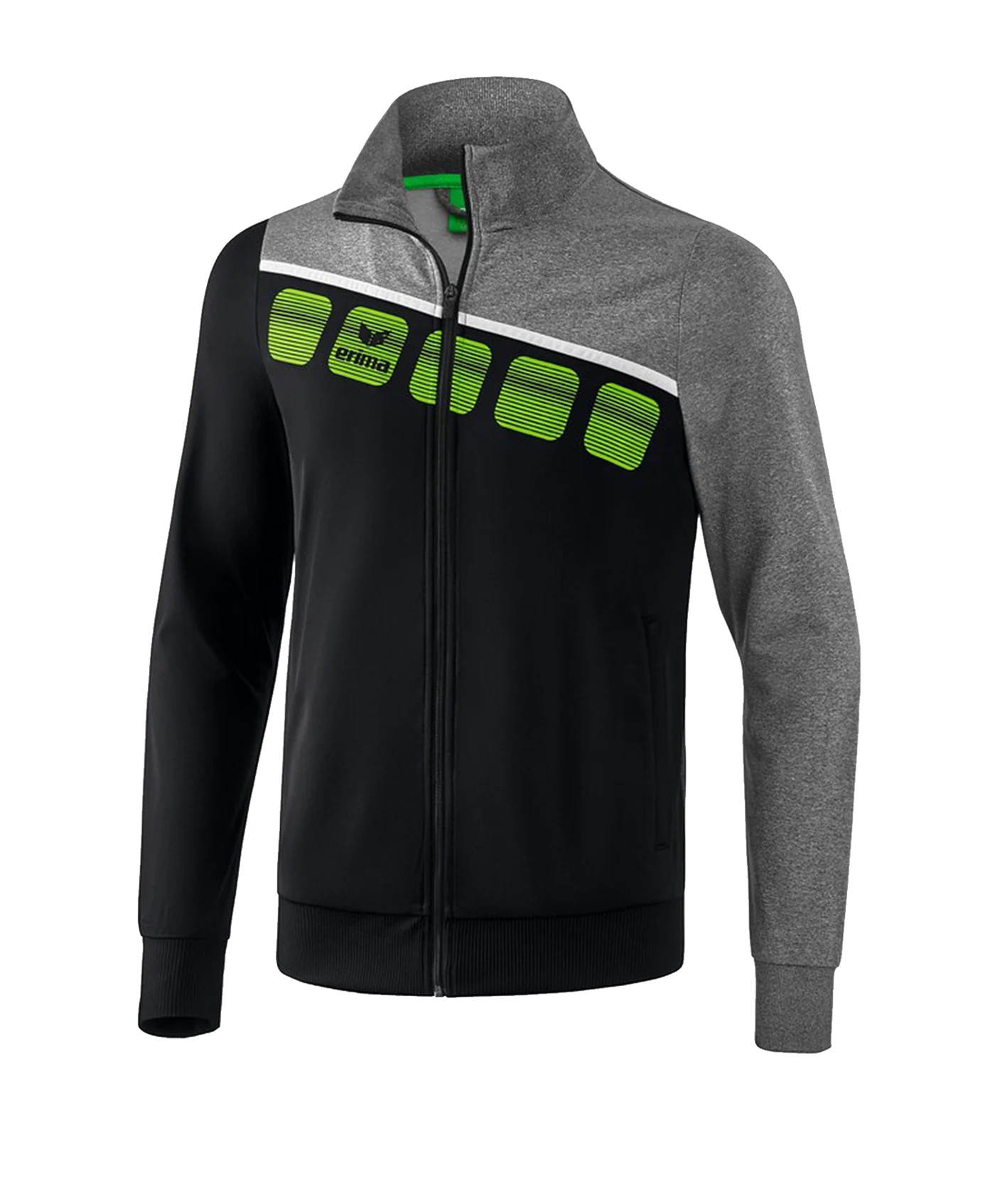 Erima 5-C Polyesterjacke Schwarz Grau
