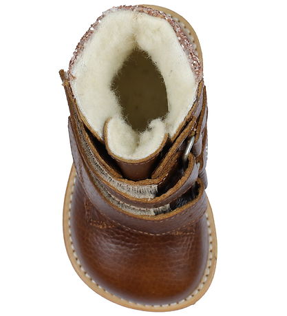 Angulus Lauflernstiefel - Tex - Kognac/Maple Glitter