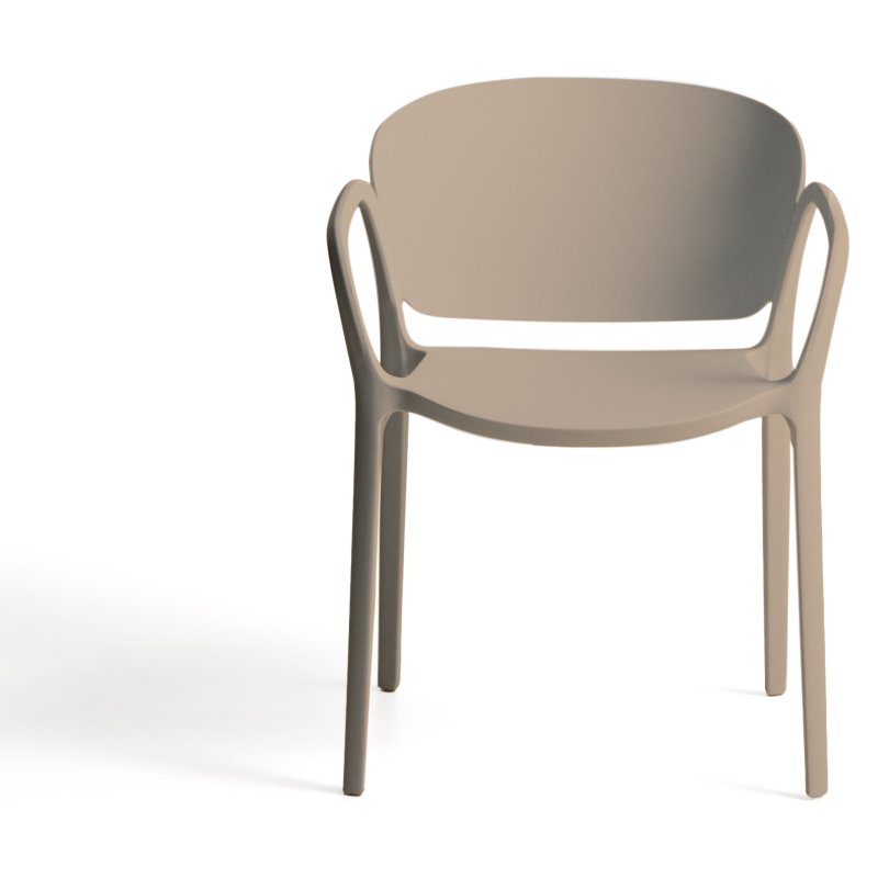 Chaise empilable d’extérieur Ania beige