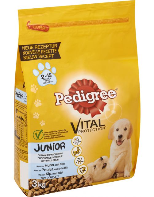 Pedigree Junior Menu - Puppy-Hondenvoer - Kip 3 kg