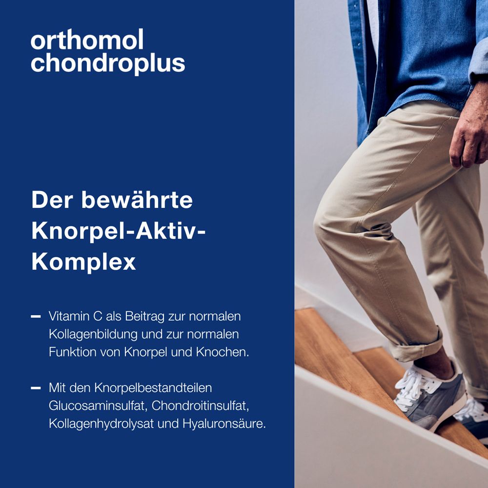 Orthomol chondroplus - Nährstoffe für Knorpel und Knochen - mit Glucosamin-, Chondroitinsulfat und Hyaluronsäure - Granulat/Kapseln