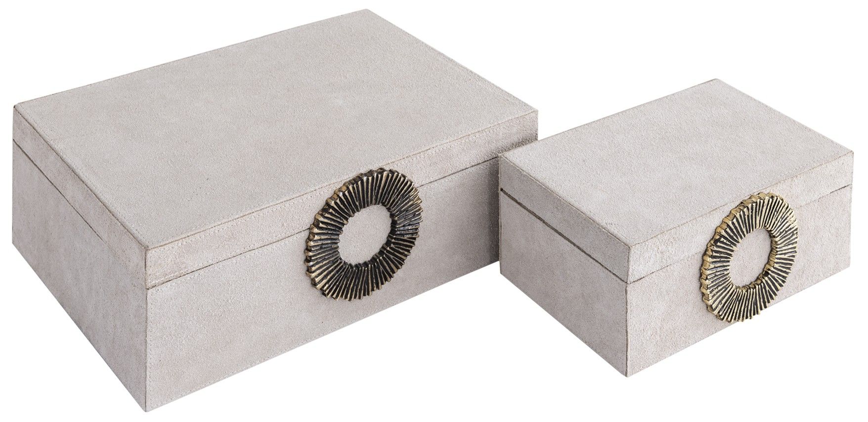 Juwelenbox set Beige Hazael B36 x D25 x H13 cm