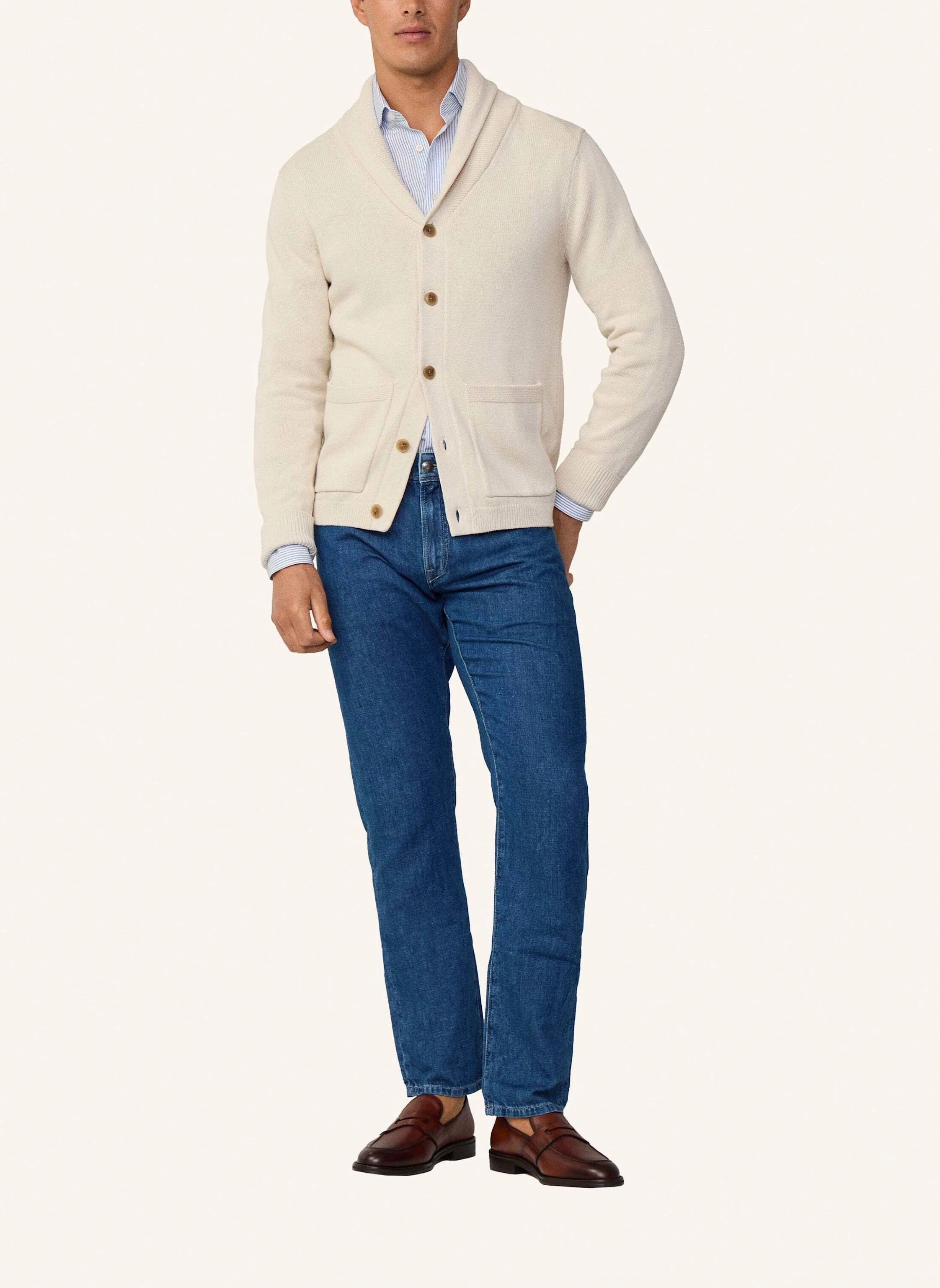 HACKETT LONDON Strickjacken Cardigan COT LIN SHAWL CARDI