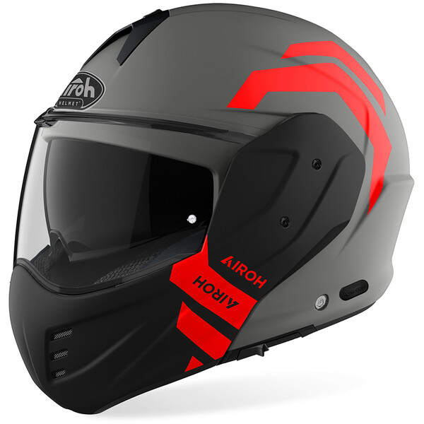 Airoh - Casque Mathisse Illusion Gris Mat / Noir / Orange