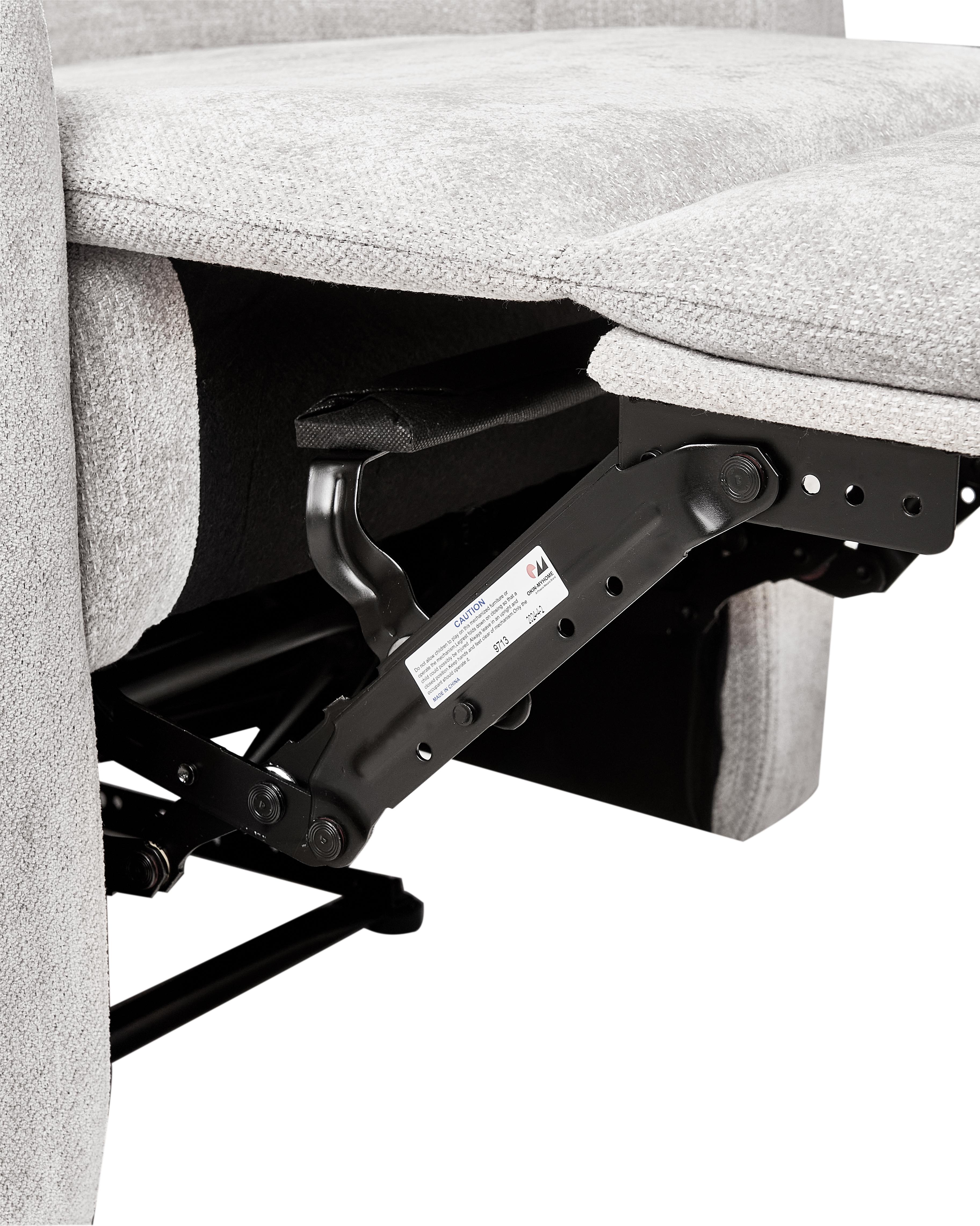 Relaxfauteuil SOMERO inclusief voetensteun Stof Grijs