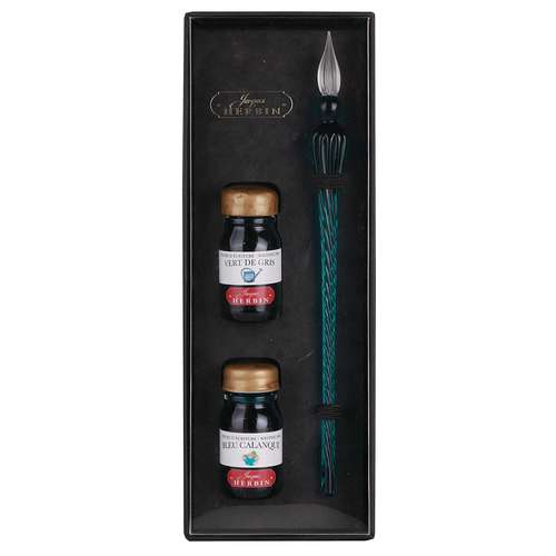 HERBIN Schreibtinte & Glasfeder-Sets