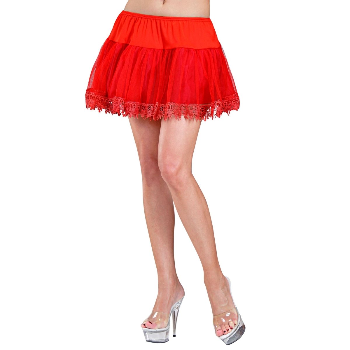 Halloween Petticoat Rood Met Franje
