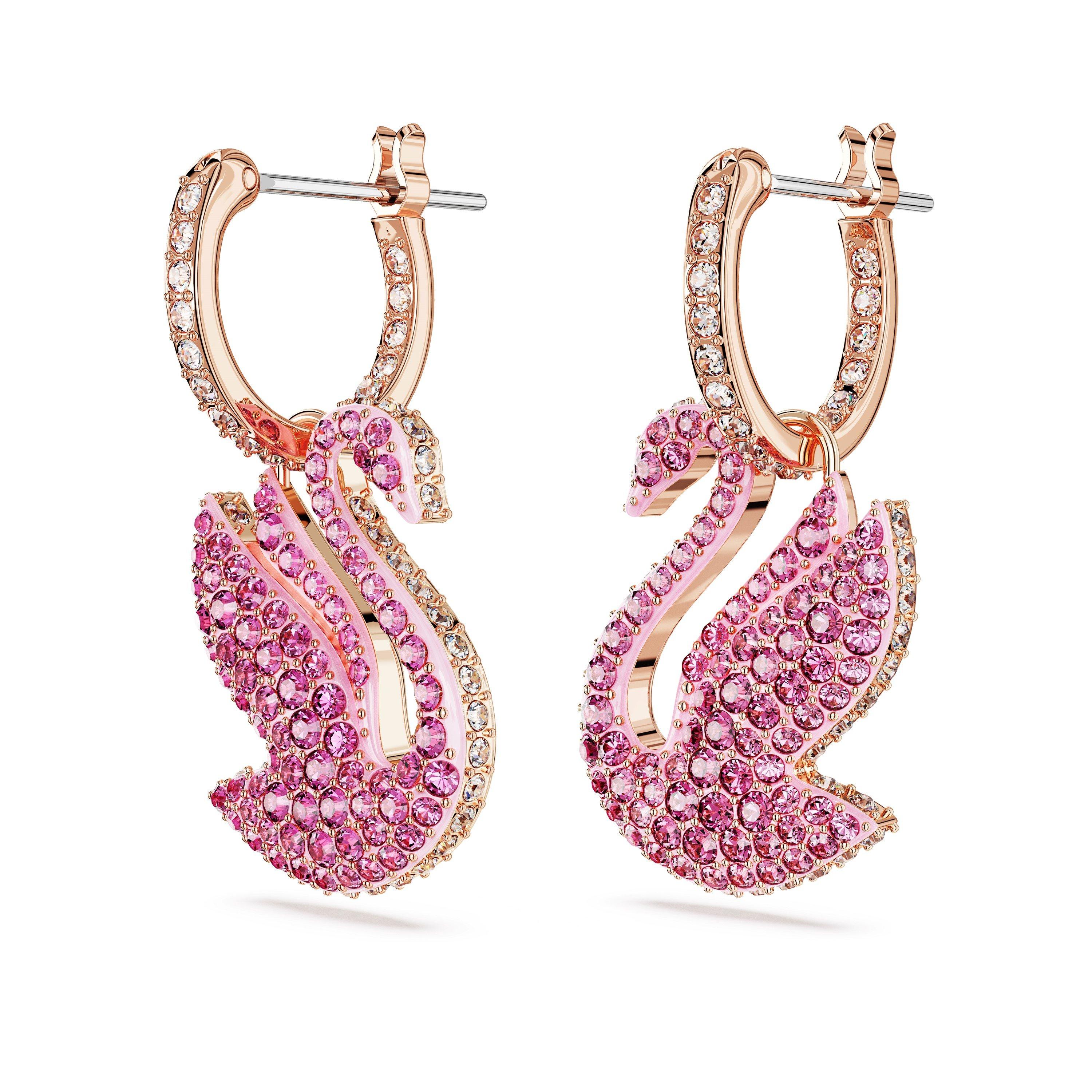 Swarovski Swan Drop Earrings