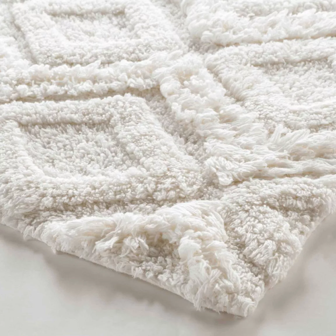 Tapis de bain coton (50 x 80 cm) Ikatis Blanc