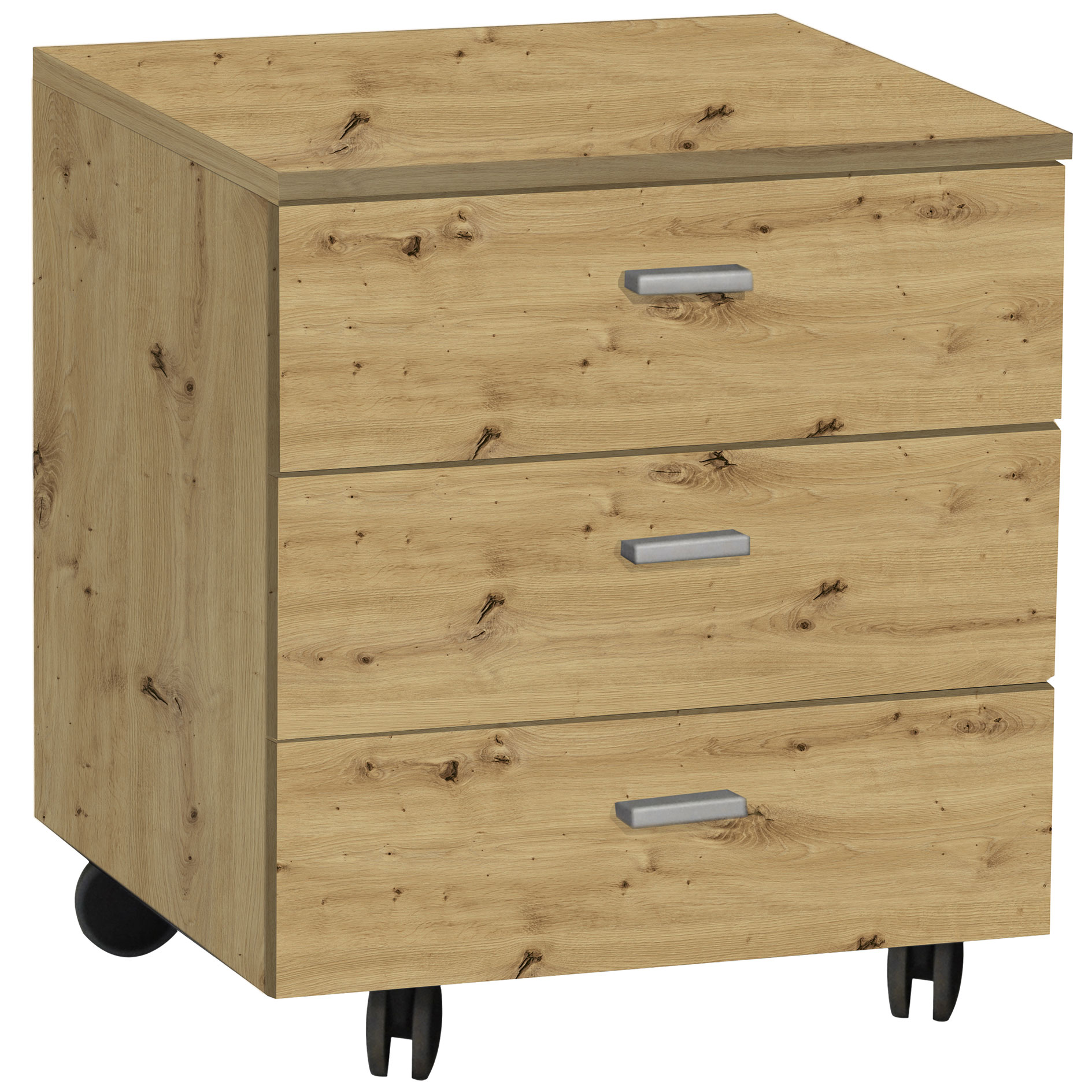 Rollcontainer - Asteiche - 3 Schubkästen