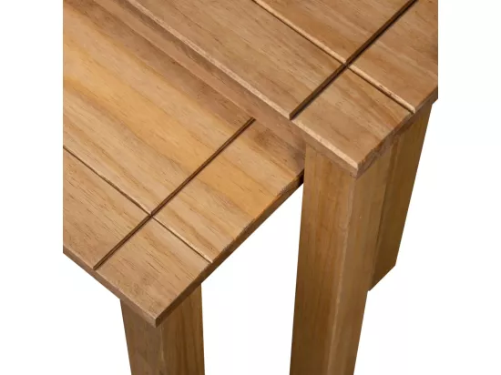 Tables gigognes 2 pièces Bois de pin massif Assortiment Panama