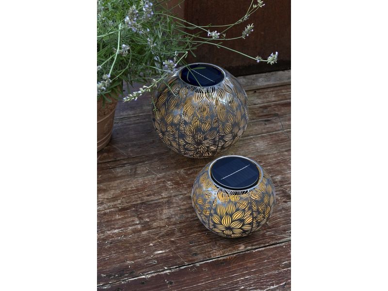 STT Solar Antic Ball Flora Grey Dekorative Solarleuchte