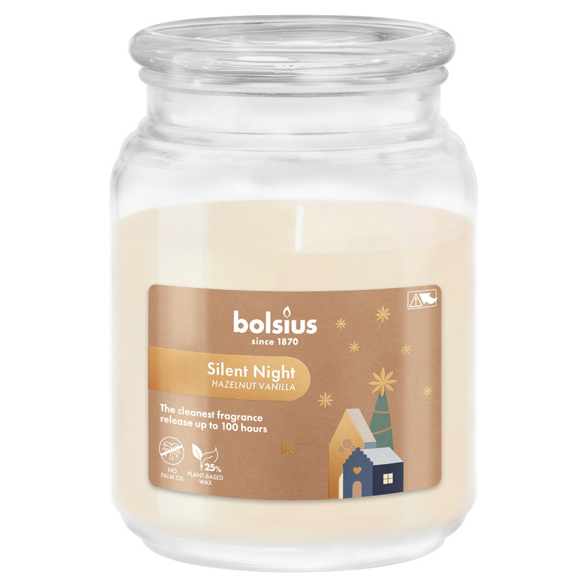 Bolsius Geurglas met deksel 135/100 True Glow Silent Night (1 stuk)