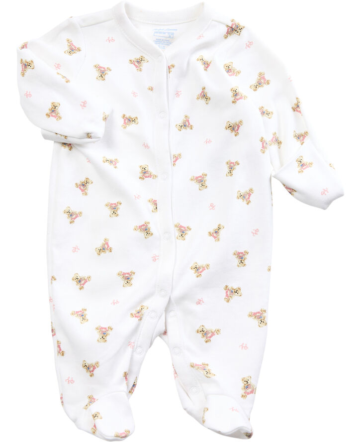 Polo Ralph Lauren Polo Bear Cotton Coverall Hvid