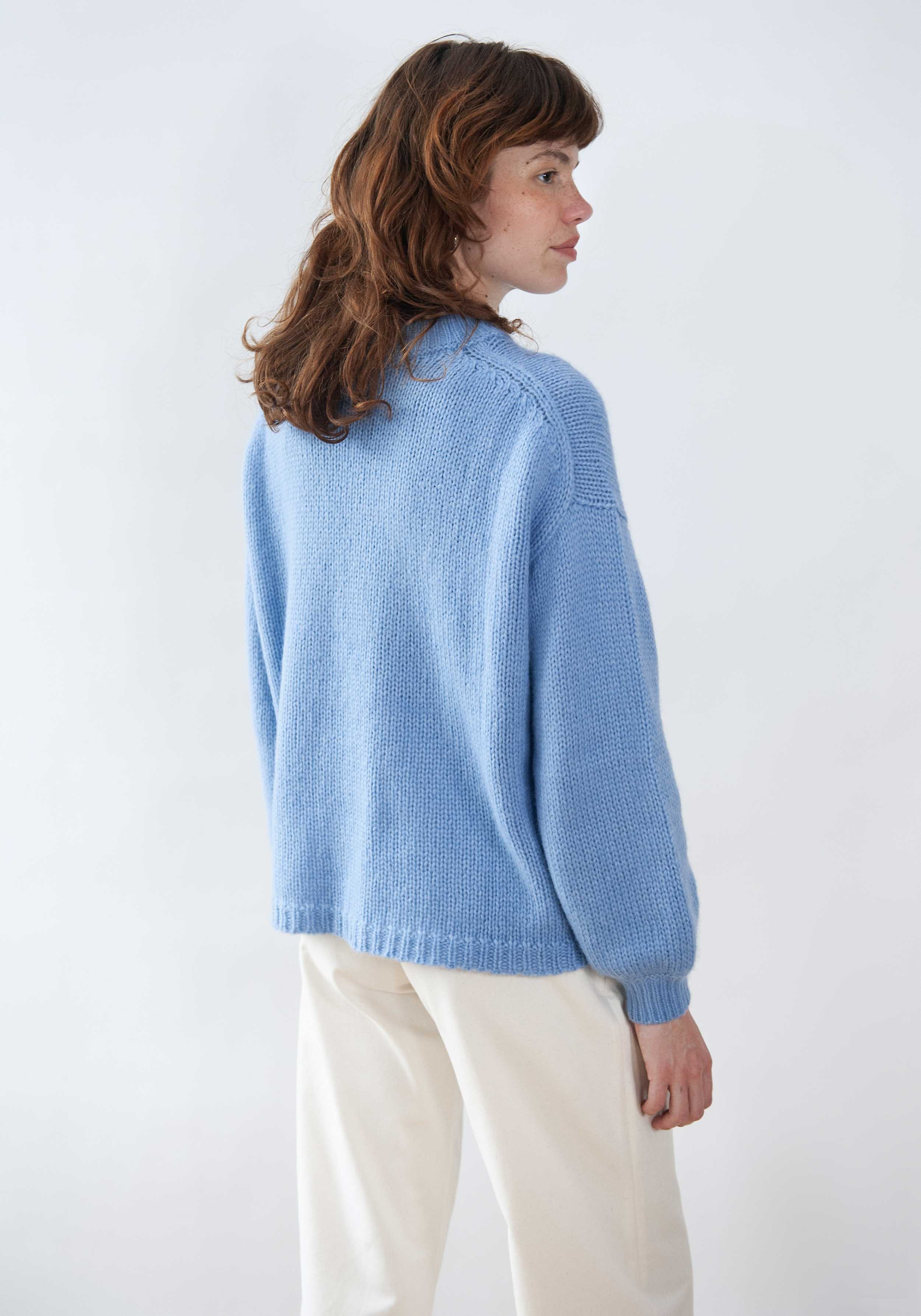 Jungle Folk Pullover Bay Sweater Dolphinblue