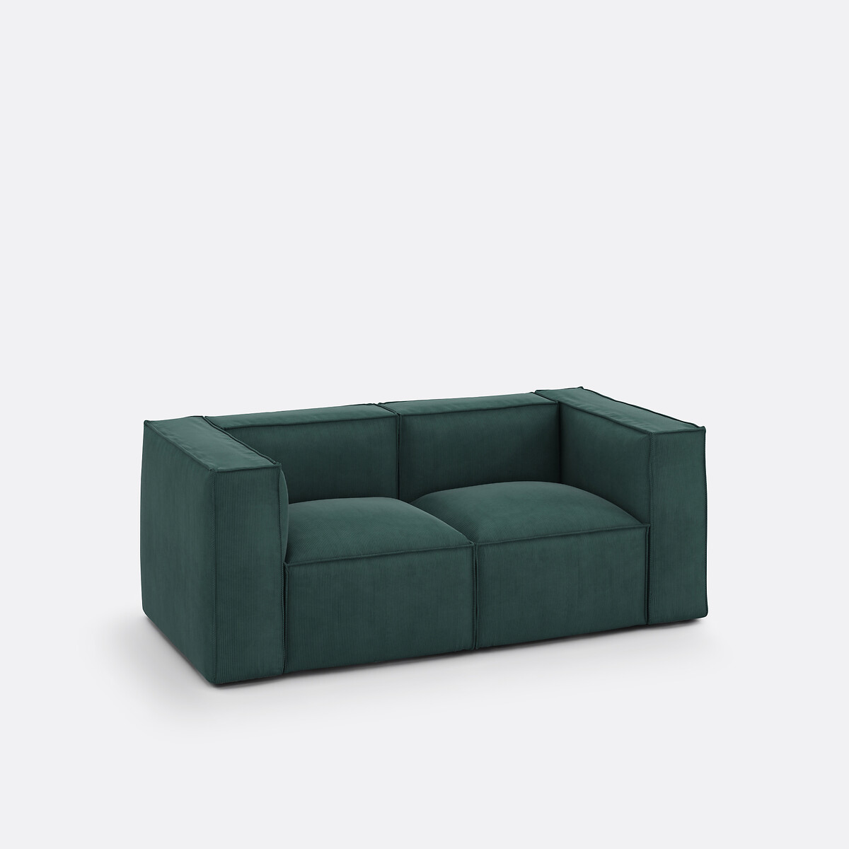 LA REDOUTE INTERIEURS<br>Sofá modular, 2 lugares, veludo cotelê, Seven