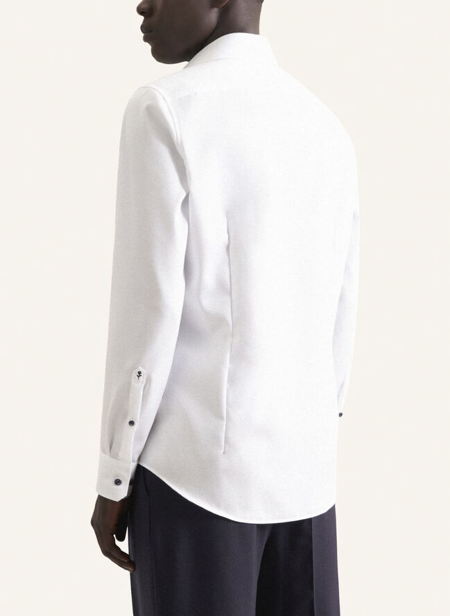 Seidensticker Business Shirt Slim Long sleeve Kent-Collar Uni White