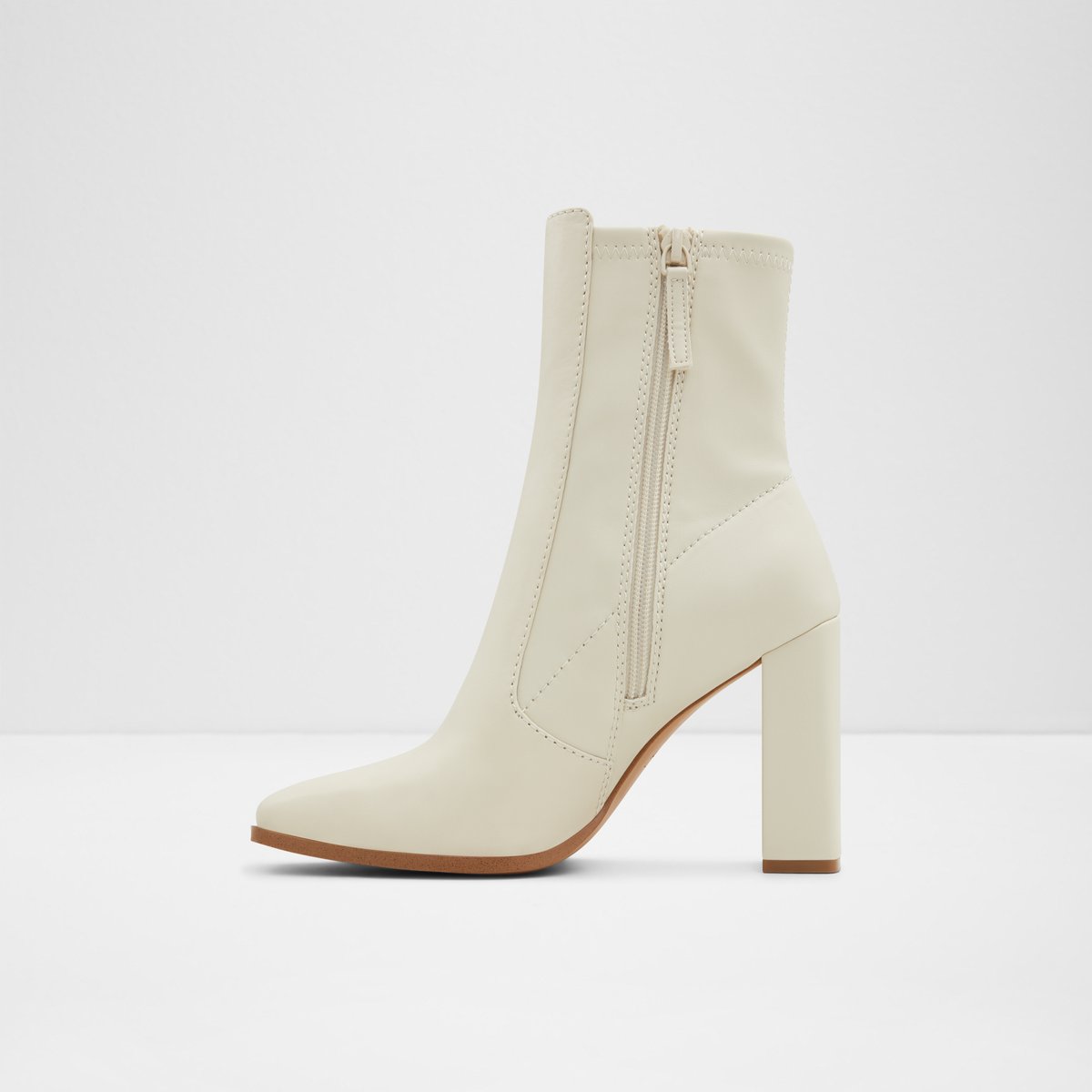 Audrella White Synthetic Mixed Material Women Dress boots
