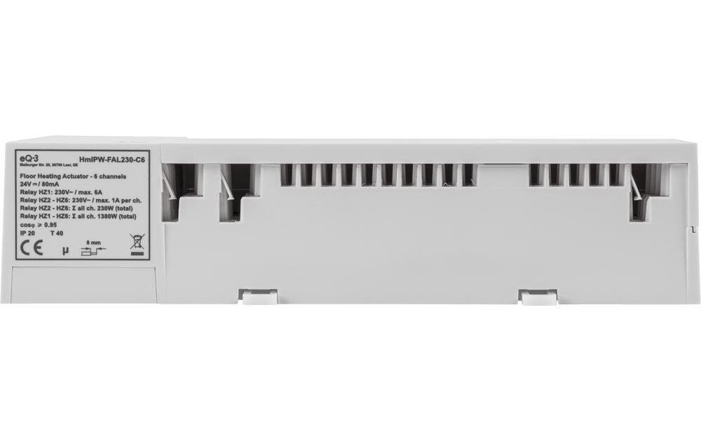 Smart Home Wired Fussbodenheizungsaktor 6-fach, 230 V<br>Steuerung der Fussbodenheizung im Homematic IP Wired System – HmIPW-FAL230-C6