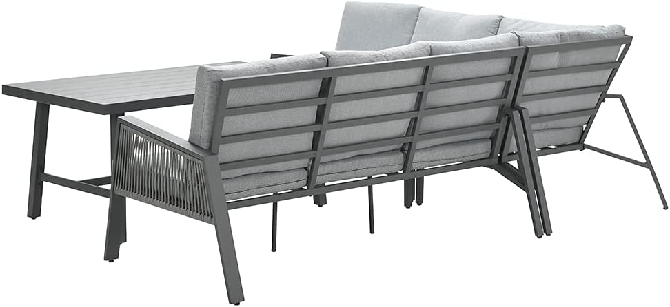 Garden Impressions GI 80410FG Andrea Lounge Dining Set Links Carbon Black/Rope Dark Grey/Light Grey