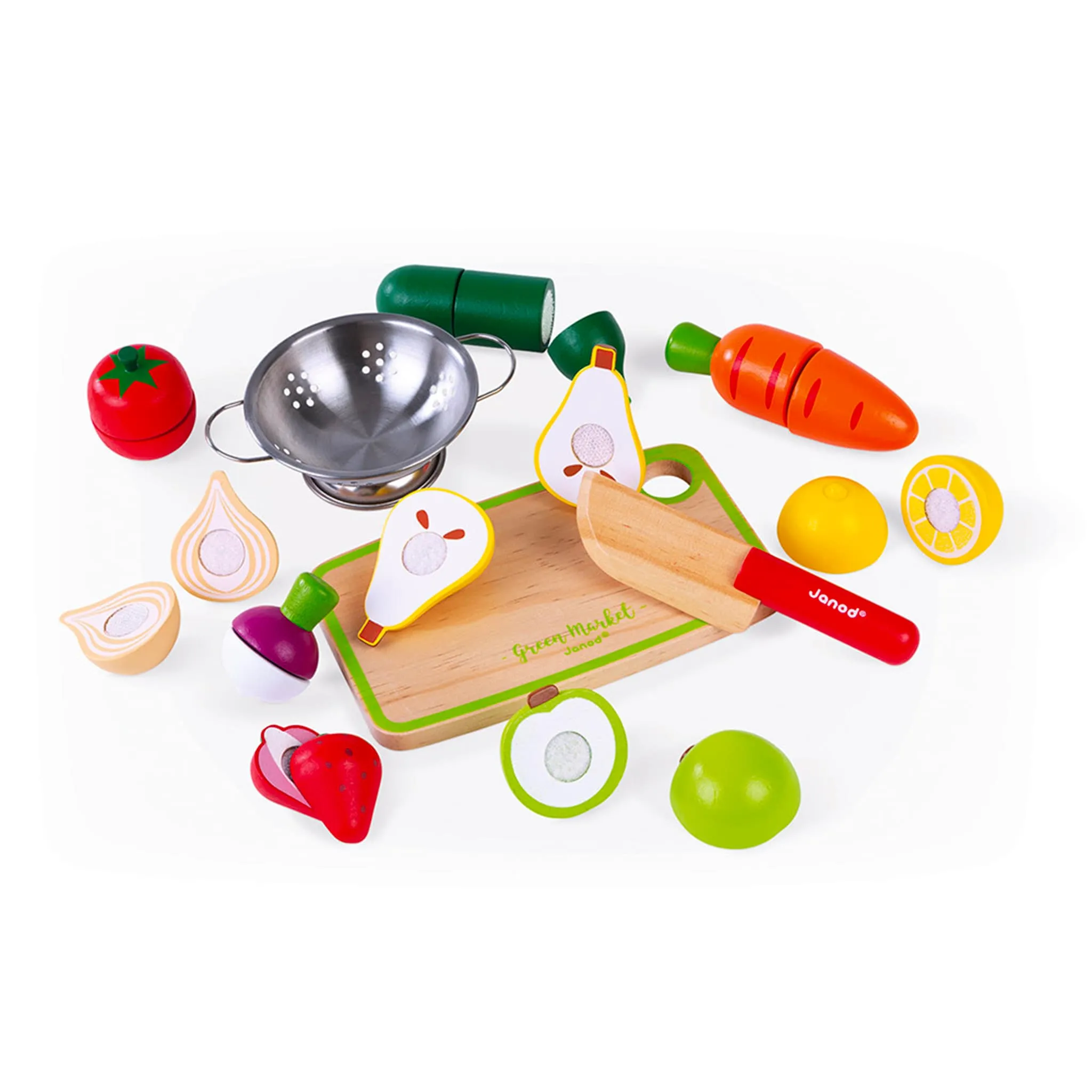 Janod Ensemble De Fruits Et Légumes à Découper