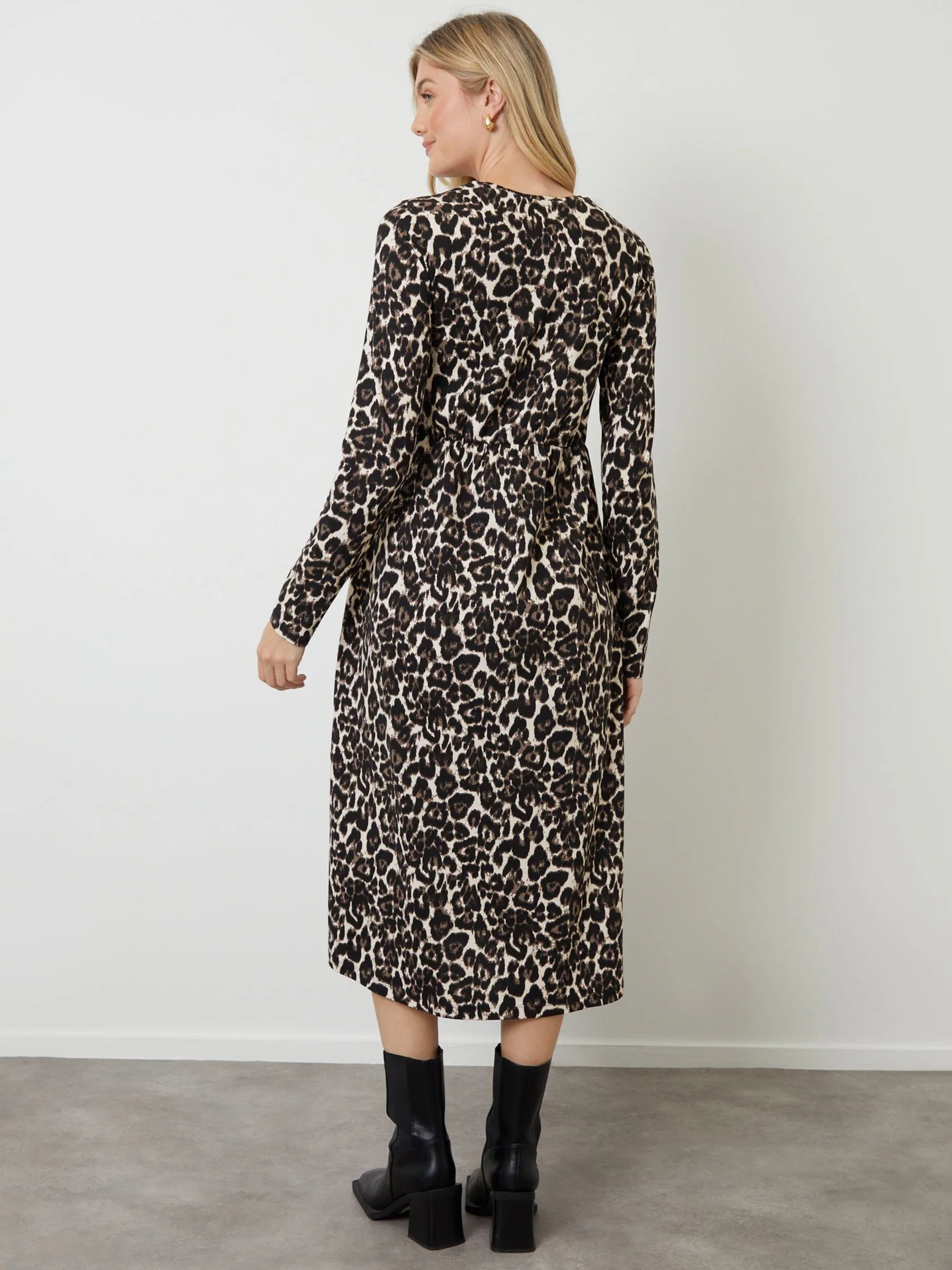 Luipaard - Threadbare Long Sleeve Jersey Midi Dress