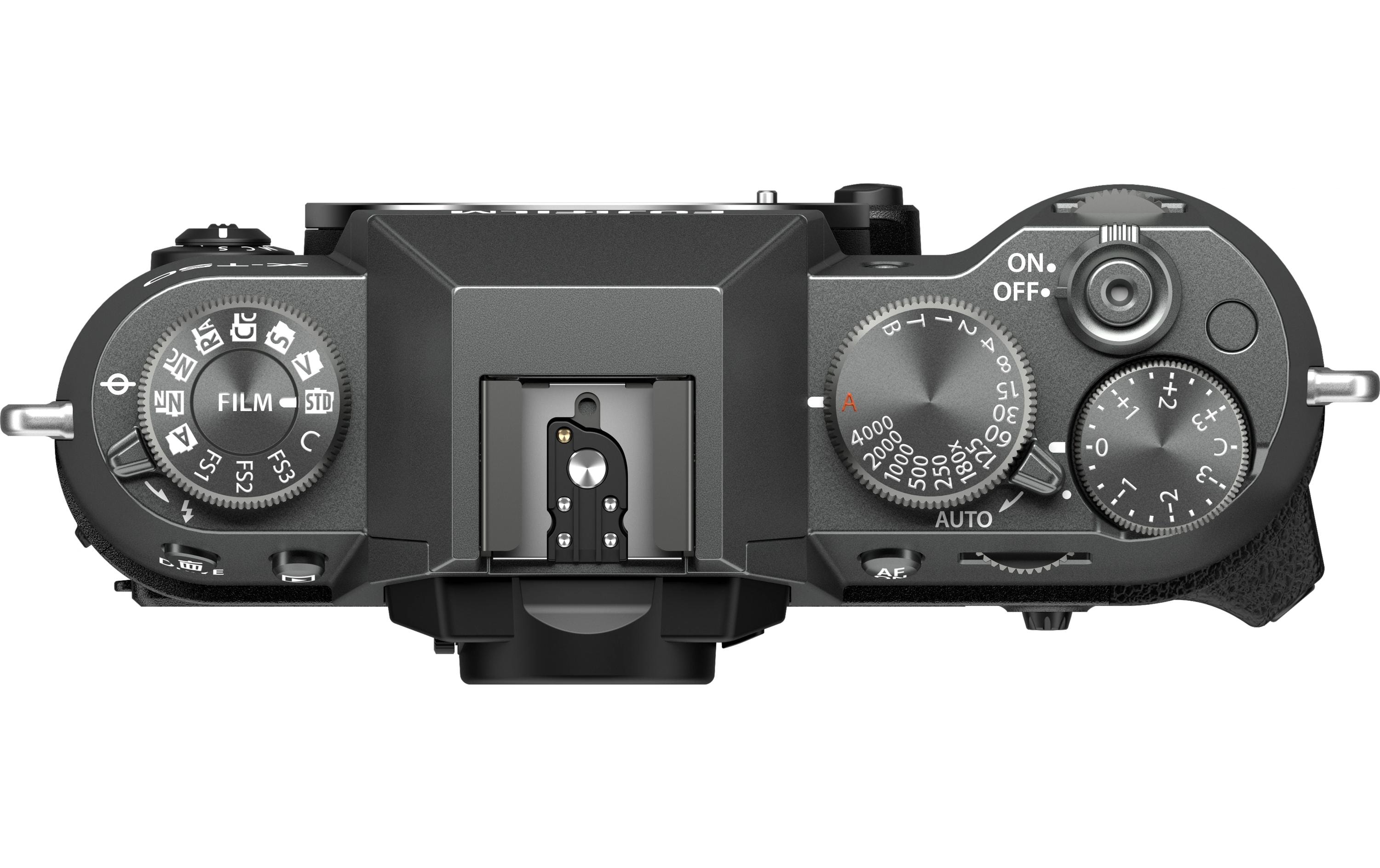 Fotokamera X-T50 Body Charcoal Silver<br>Kompakte Systemkamera mit 40.2-Megapixel-Sensor, 6.2K-Video und Filmsimulations-Einstellrad