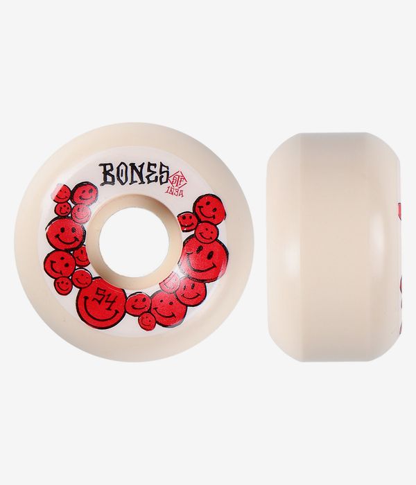 Bones STF Happiness V5 Rollen (white red) 54mm 103A 4er Pack