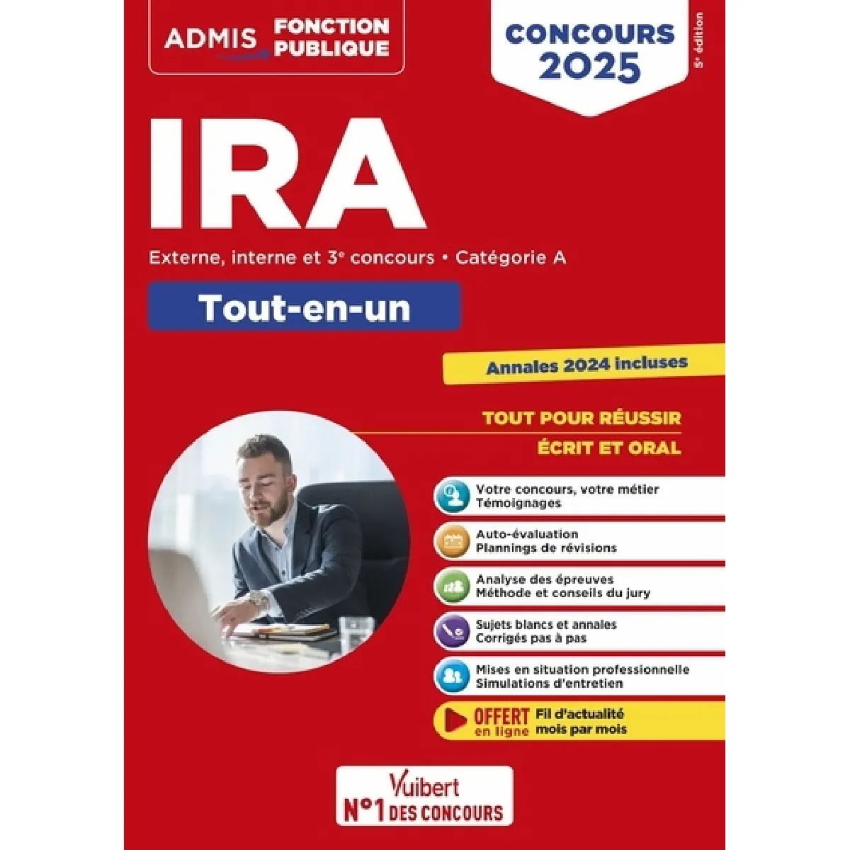 IRA : externe, interne et 3e concours, catégorie A : tout-en-un, concours 2025