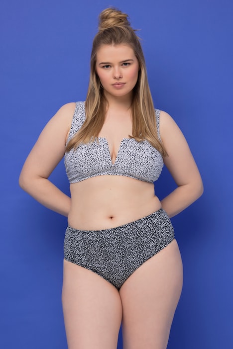 Bikini-Slip, High Waist, Dot Print