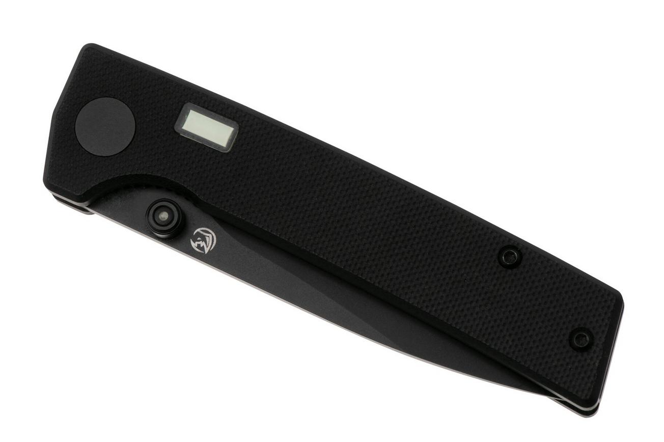 Glow Rhino Fermi FERMI-XG-ZG, PVD D2, Black G10 Black Thumbstud, zakmes