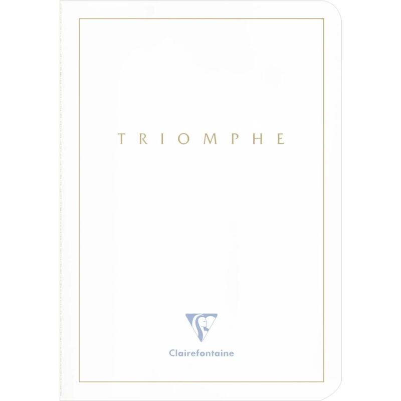 Triomphe GOLD carnet piqûre textile A5 96 pages ligné papier blanc 90 g - Blanc