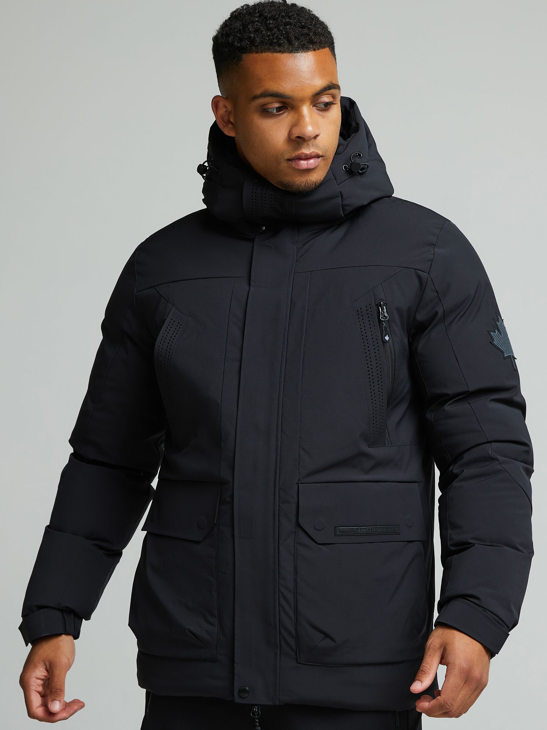 Zavetti Canada Eranio Puffer Parka Black Jacket