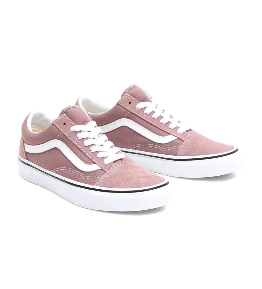 Tênis Vans Old Skool Color Theory de couro rosa