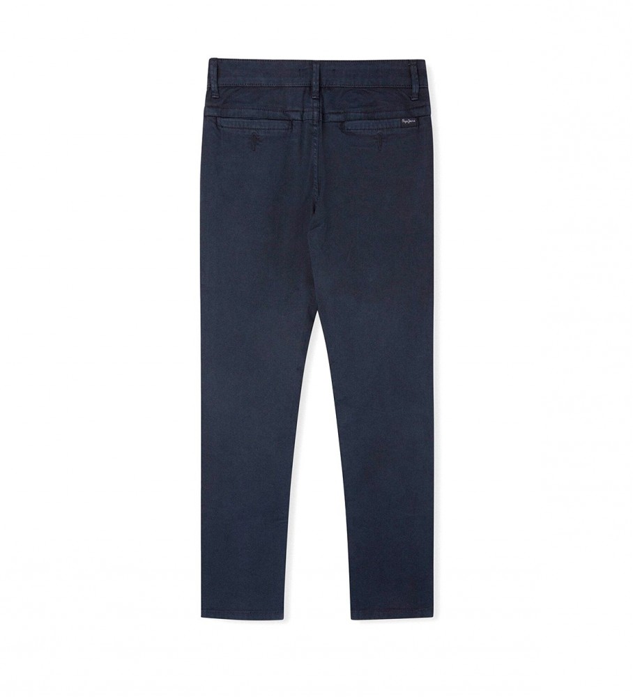 Calças chino azul-marinho Greenwich da Pepe Jeans