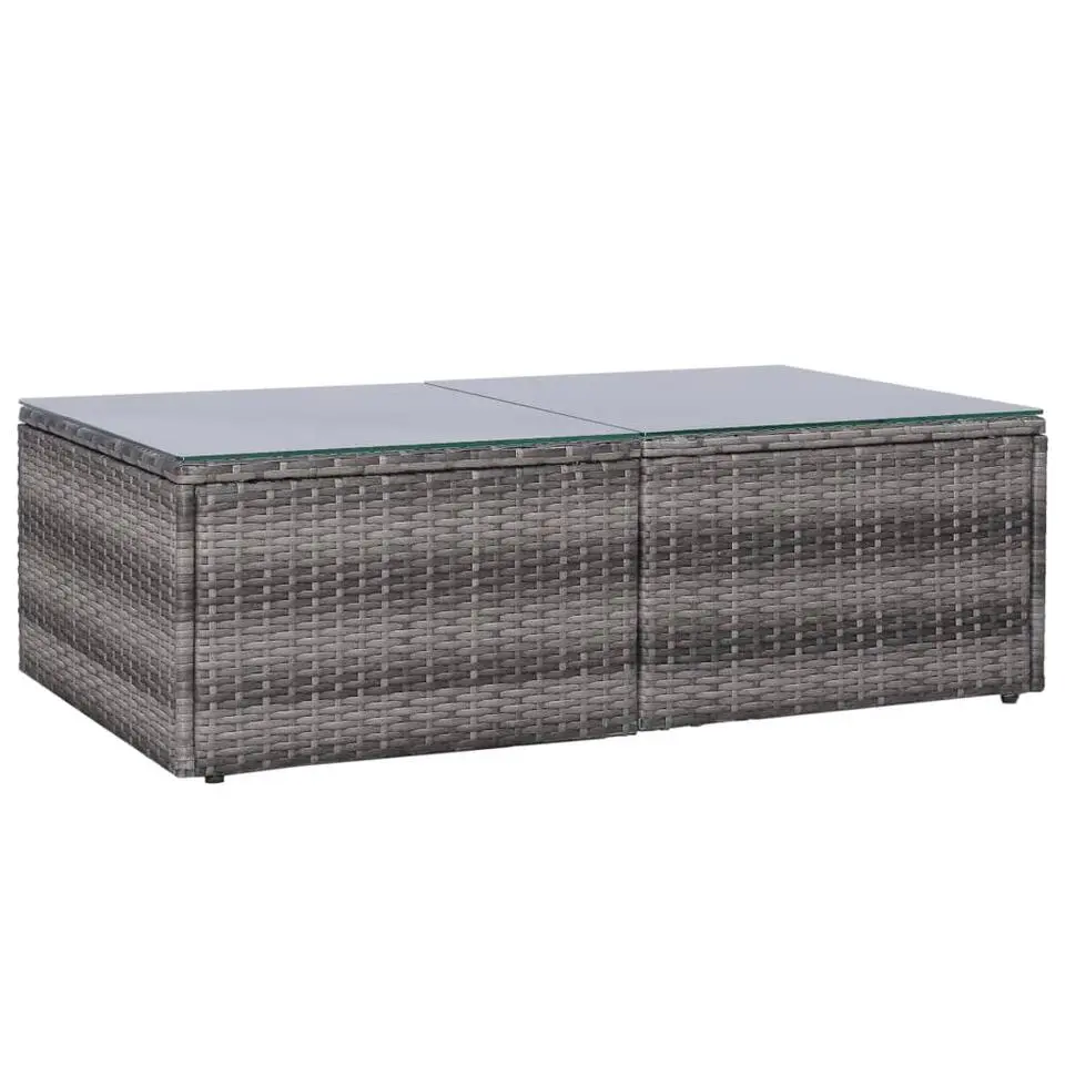 vidaXL - Loungeset - Grijs - Poly rattan