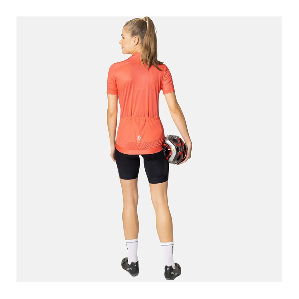 Odlo ZEROWEIGHT CHILL-TEC - Maillot Femme cayenne