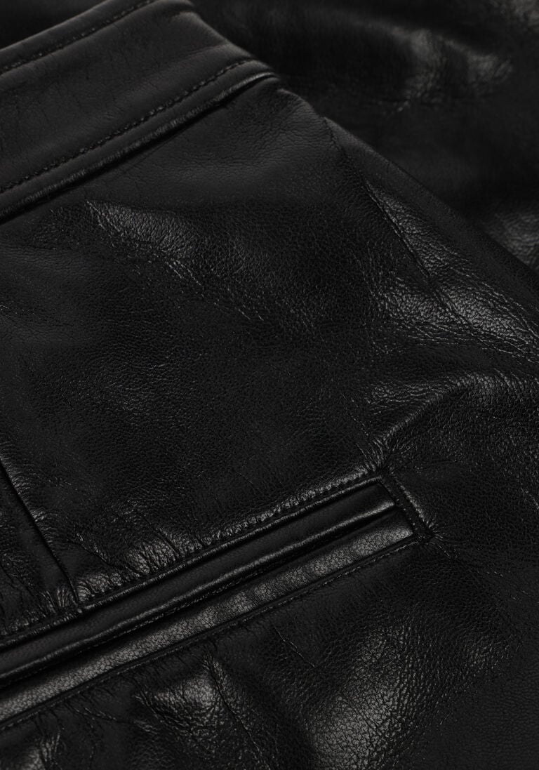 zwarte anine bing broeken trent short black recycled leather