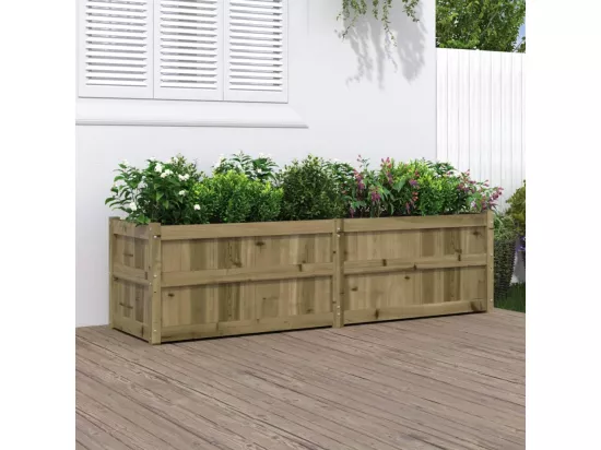 Jardinière 180x50x50 cm bois de pin imprégné