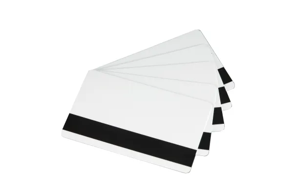 Evolis Classic Blank Cards - 30 mil - hvid - 100 kort Low Coercivity Magnetic Stripe PVC kort (pakke med 5) - for Evolis Dualys Basic, Dualys Mag ISO, Pebble Basic, Pebble Mag ISO, Tattoo 2, TATTOO2