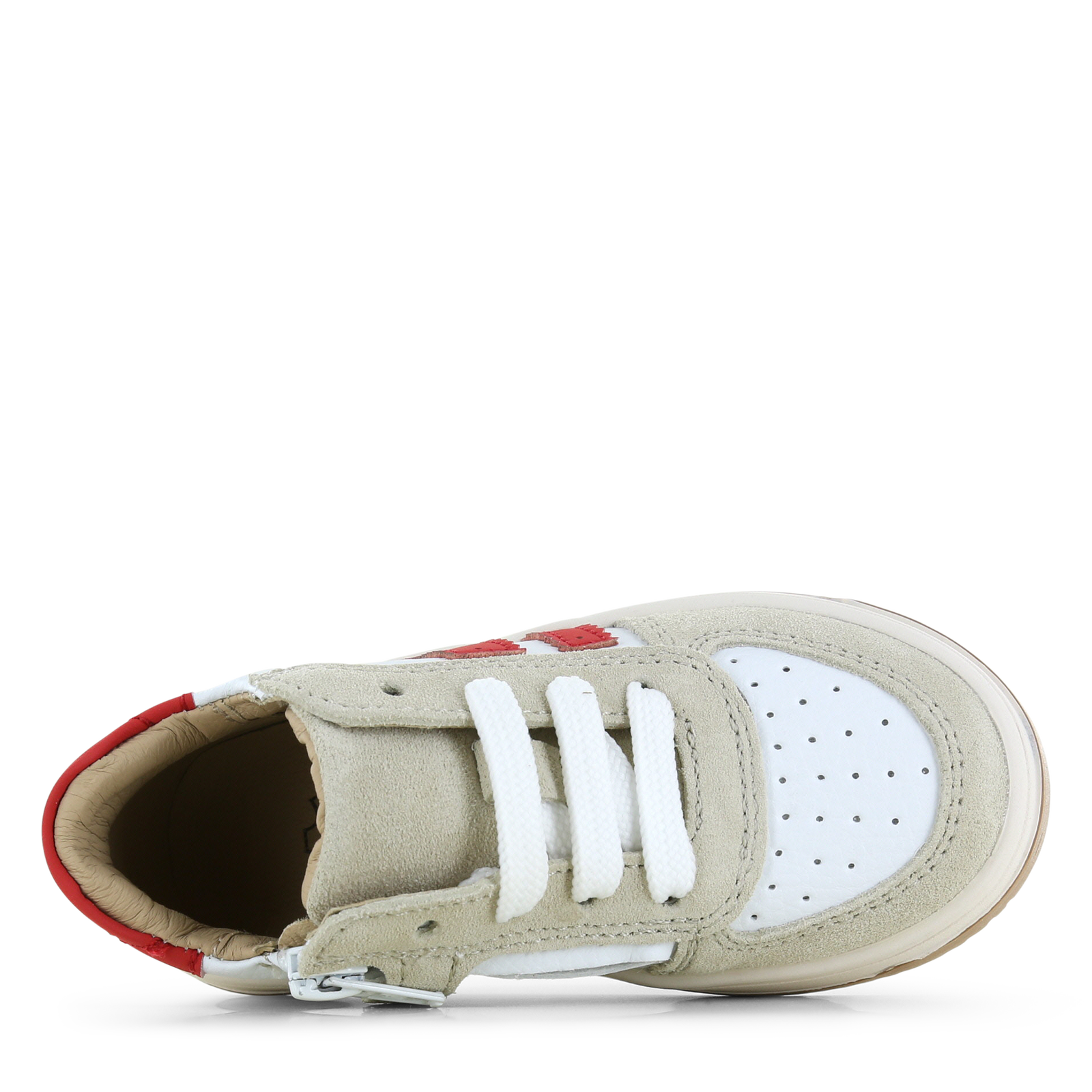 Shoesme wit-rode sneaker Microfiber leer, Suède | Jongens schoenen