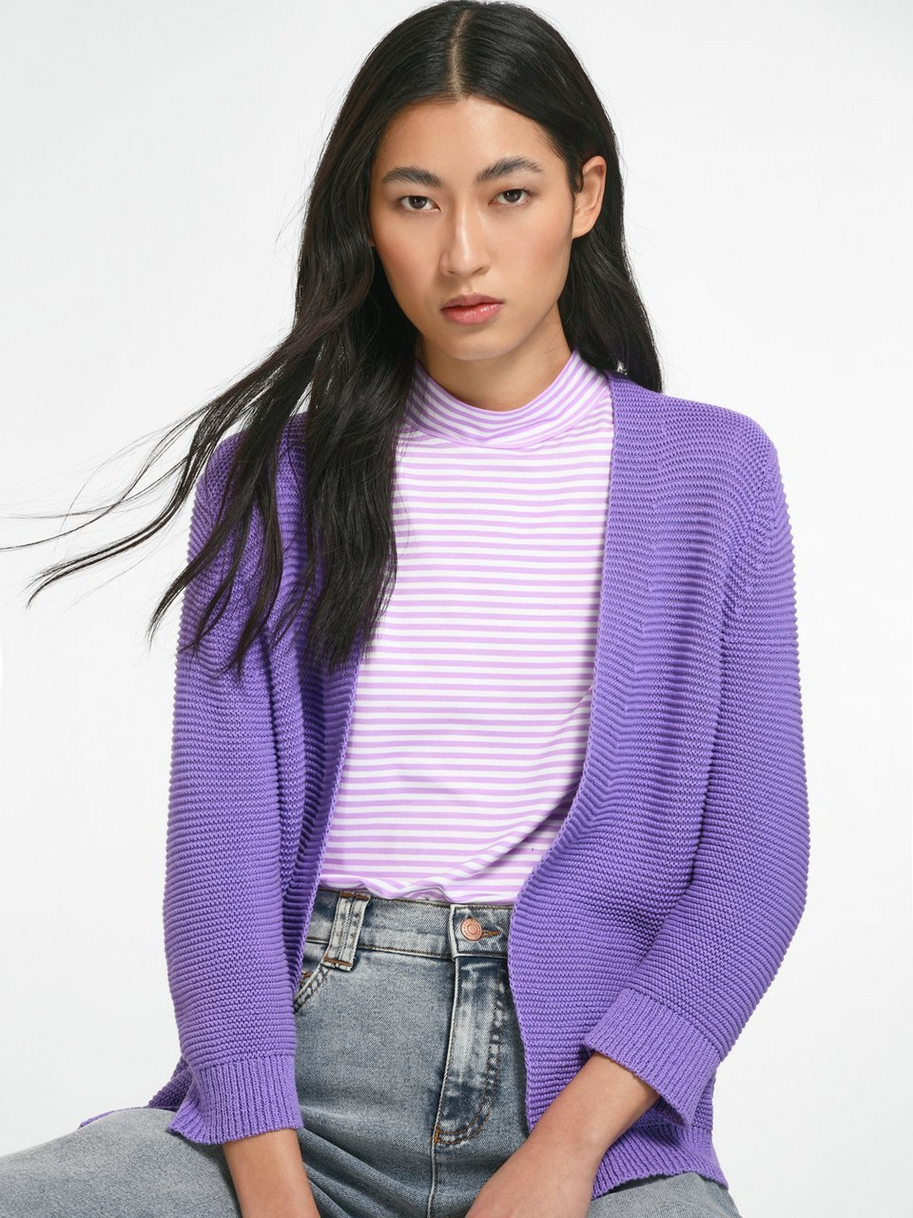 Strickjacke mit 3/4-Arm