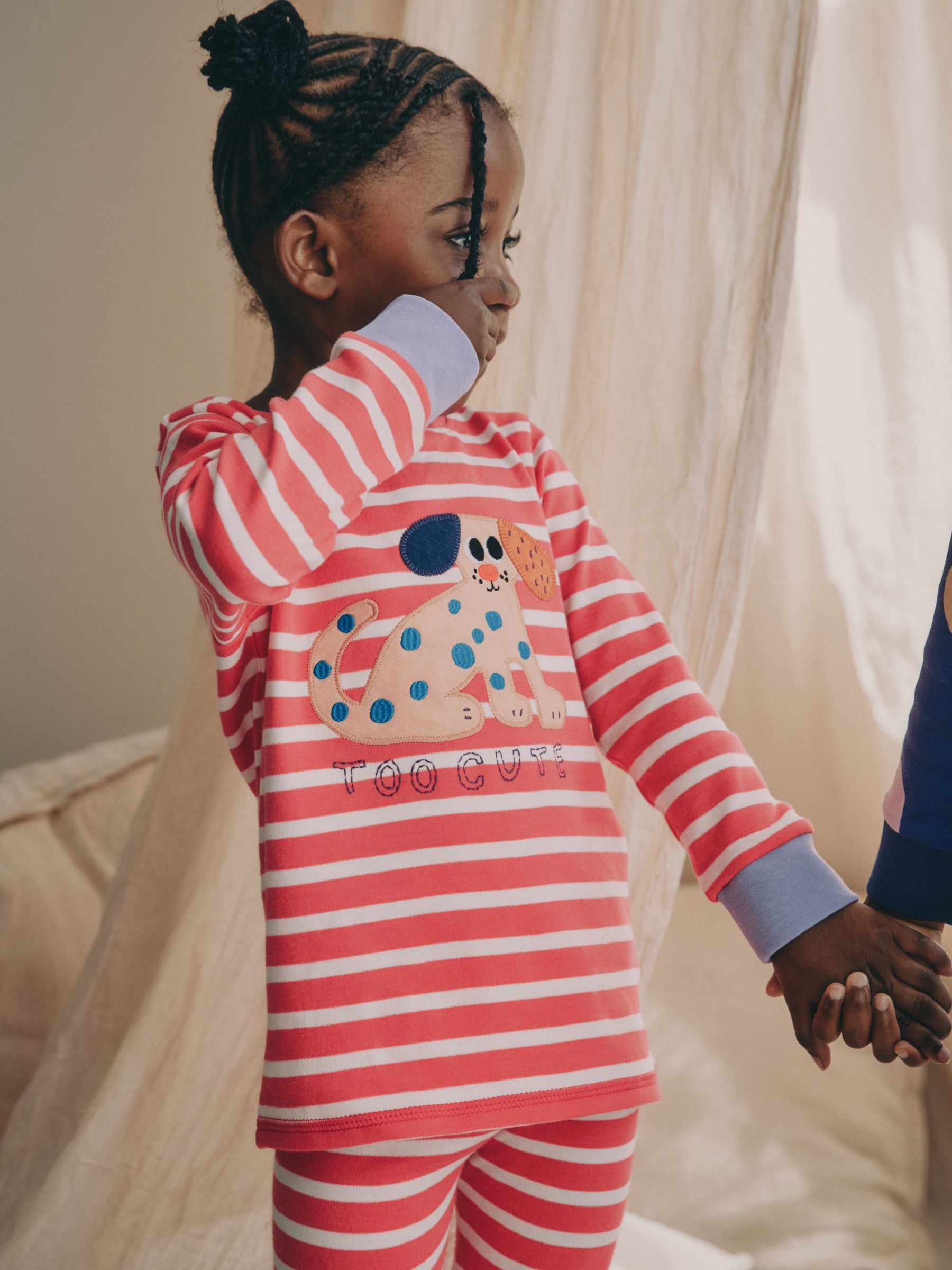 Rood/marineblauw hondenapplicatie - Verpakking van 3 knusse pyjama's (9 mnd-9 jr)