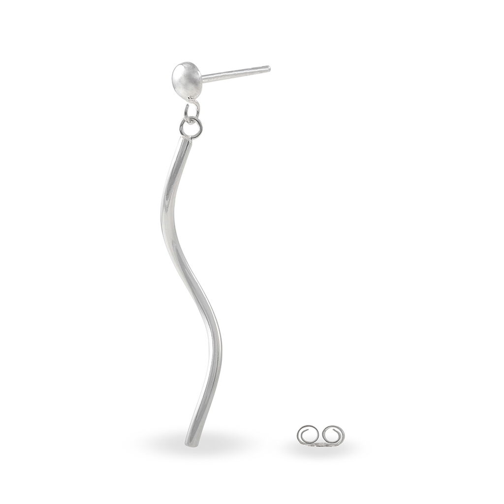 Boucles D'oreilles Pendantes Yaell Argent Blanc