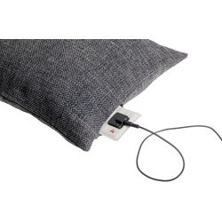 Coussin chauffant à infrarouge, gris foncé