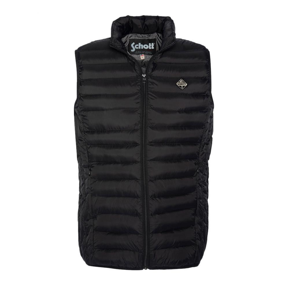 Schott Doudoune Sans Manche Noire Homme Schott Land