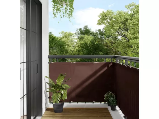Écran de balcon marron 90x800 100% polyester oxford