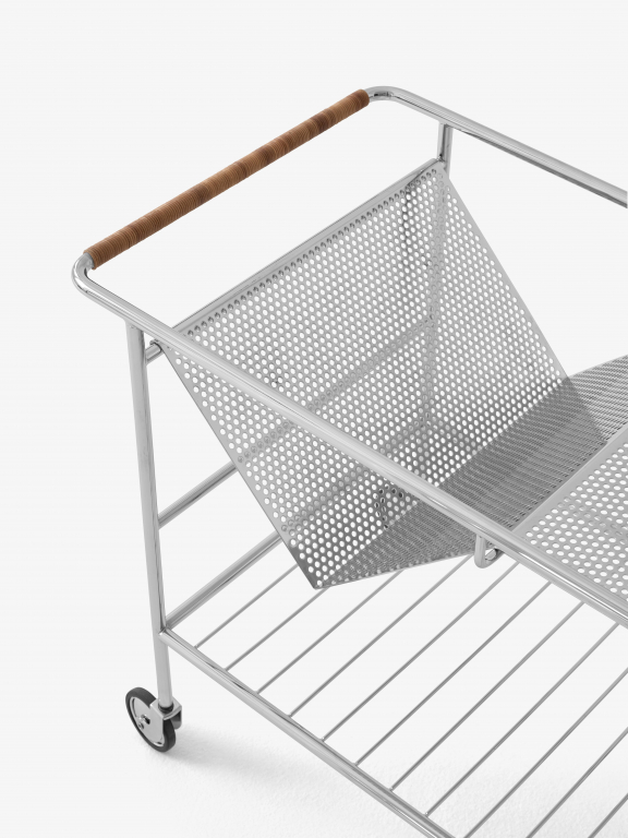 &tradition Alima NDS1 trolley chrome, gelakt eiken