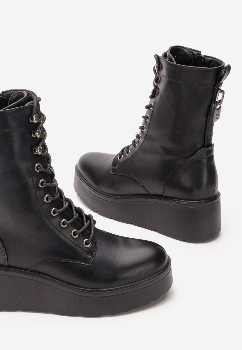 Bottines à plateforme noires Reshima